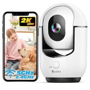🔥2K Indoor Camera 5/2.4 GHz WiFi Pan/Tilt Security with AI Motion Detection🔥
